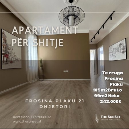 Apartament per shitje ne Tirane 2+1+2 Rr Frosina Plaku