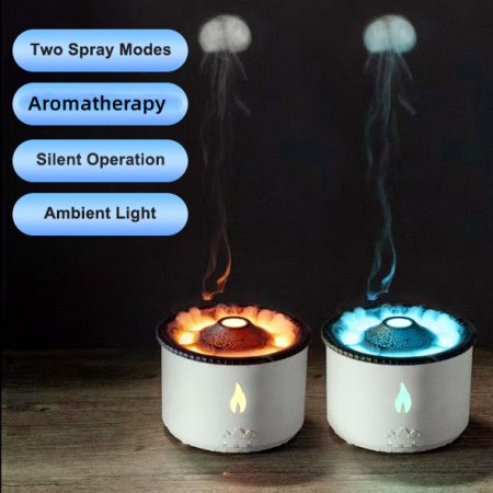 Home Desktop Flame Air Humidifier 360ML Aroma Diffuser