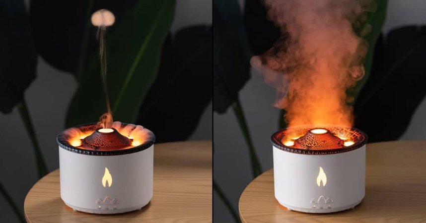 Home Desktop Flame Air Humidifier 360ML Aroma Diffuser