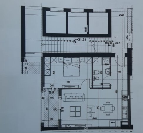 Tirane, shitet apartament 1+1+BLK Kati 9, 73 m² 72.440 Euro (Rruga e Kavajes)