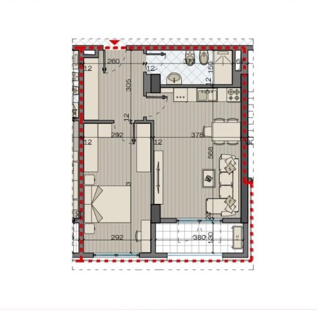 Shitet, Apartament 1+1, Bulevardi i Ri, Tiranë - 130,000€ | 77.93 m²