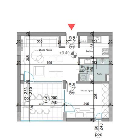 Gjiri Lalezit, shes apartament 1+1+A+BLK Kati 1, 70 m² 150.000 Euro