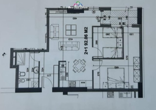 Apartament 2+1 Per Shitje tek kompleksi golden park 3 (ID B120457) Tirane