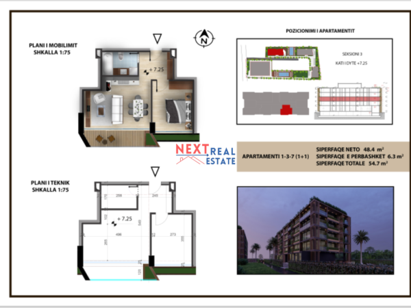 Orikum, shitet apartament 1+1+BLK Kati 2, 54 m² , 120,340 EURO (Rradhime, Vlore)