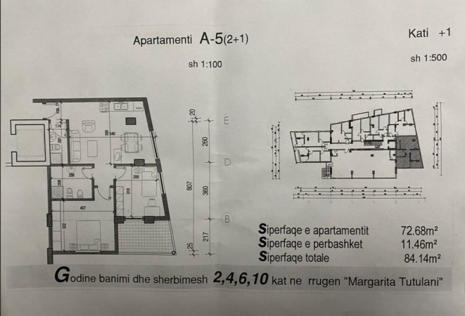 Shitet, Apartament 2+1, Rruga Margarita Tutulani, 202.000€
