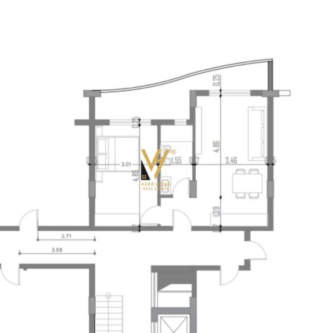 Vlore, shes apartament 1+1+Ballkon, Kati 1, 72 m2 151,500 € (UJI I FTOHTE NE VLORE)