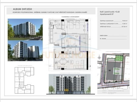 Tirane, shitet apartament 2+1+Ballkon, Kati 1, 107 m2 129,000 € (Paskuqan)