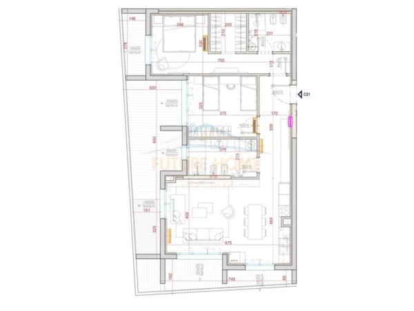 Tirane, Shitet Apartament 2+1, PRM40486  Kati 2, 160 m2 269,000 € (STACIONI I TRENIT)