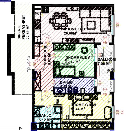 Tirane, shitet apartament 2+1, Kati 2, 119 m2 198,000 € (21 DHJETORI)