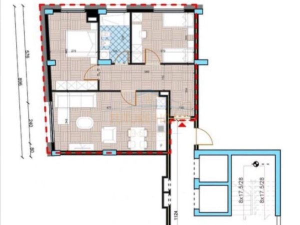 Tirane, shitet apartament 2+1, Kati 7, 72 m2 133,000 € (FUSHA AVIACIONIT)