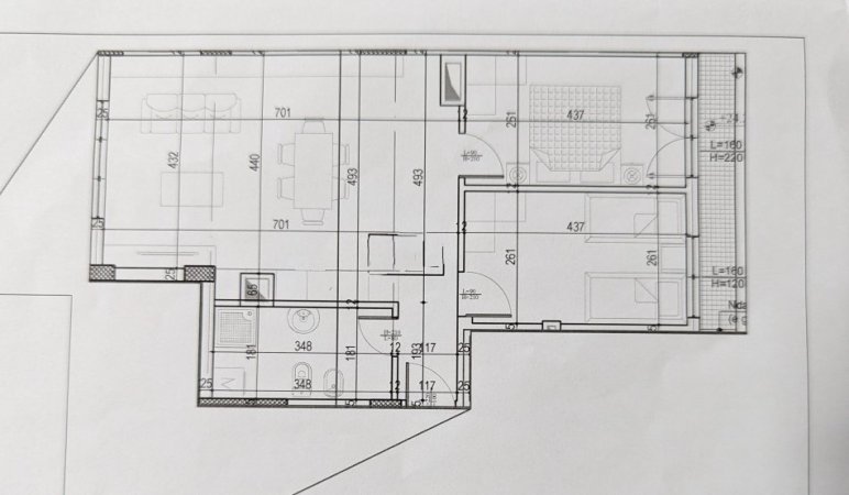 Apartament 2+1 tek Shkolla Kuqe prane Pazarit te Ri 88.9 m²,  kati 7, 152.000 € - PA KOMISION