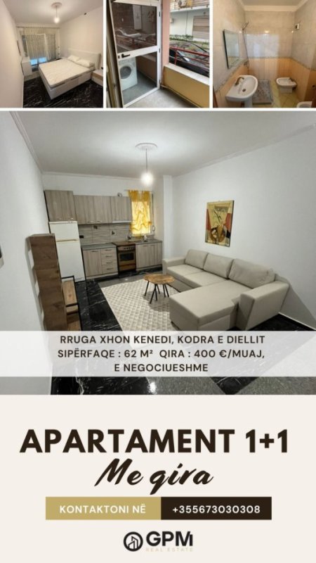 Tirane, jepet me qera apartament 1+1, , 62 m² 400 € (Xhorxh Kenedi)