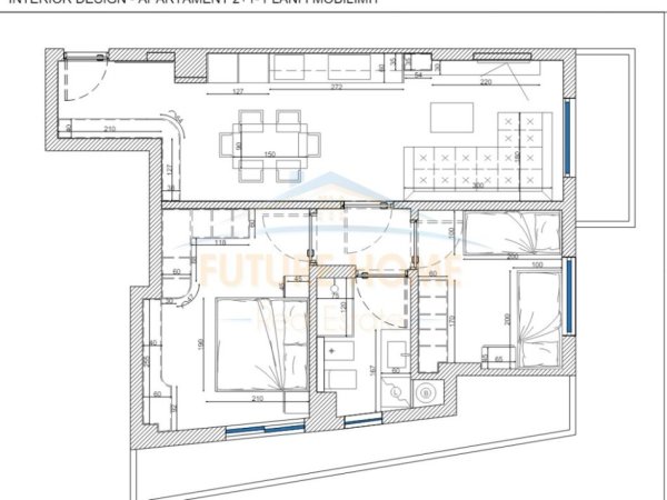 Tirane, shitet apartament 2+1, Kati 3, 95 m² 125,000 € (UNAZA E RE)