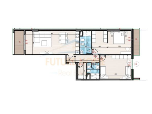 Tirane, shitet apartament 2+1, Kati 5, 140 m² (ALI DEMI)