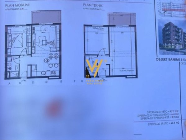 Golem, shitet apartament 1+1+Ballkon, Kati 2, 62 m² 75,000 € (GOLEM)