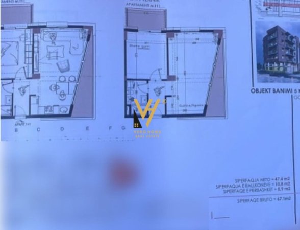Golem, shitet apartament 1+1+Ballkon, Kati 4, 67 m² 80,400 € (GOLEM)