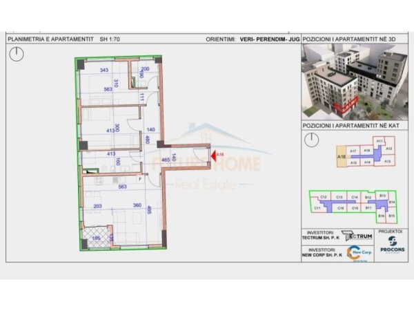 Tirane, shitet apartament 2+1+Ballkon, Kati 1, 104 m² 188,000 € (Jordan misja)