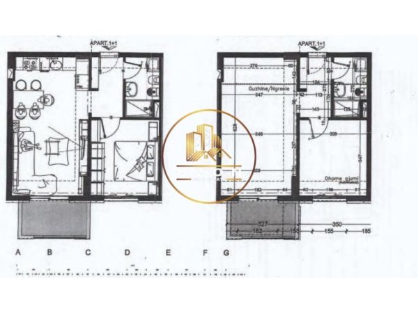 Golem, shitet apartament 1+1+Ballkon, Kati 1, 60 m² 68,770 € (Golem)