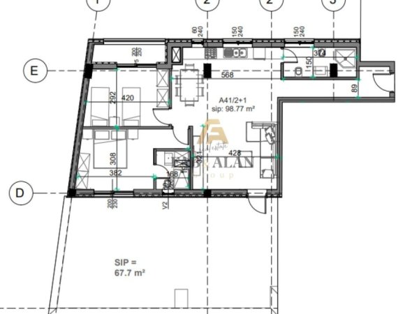 Tirane, shitet apartament 2+1, Kati 6, 115 m² 215,000 € (Siri Kodra)