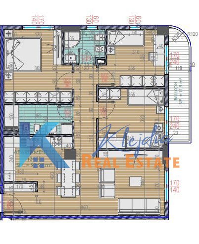 Tirane, shes apartament 3+1+Ballkon, Kati 3, 113 m² 192,000 € (Oasis Residence, Unaza e Re)
