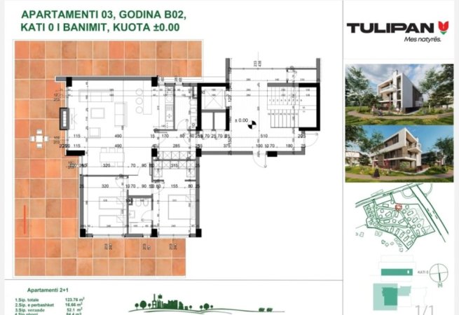 Tirane, shes apartament+verande | Penthouse 2+1+Ballkon, , 124 m² 350,000 € (Haxhi Dushku)