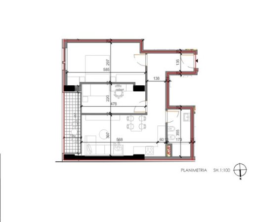 Tirane, shitet apartament 2+1+Ballkon, Kati 7, 89 m² 93,030 € (Shkoze)