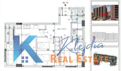 Tirane, shitet apartament 2+1, Kati 2, 89 m² 75,700 € (Paskuqan, Apollo Residence)