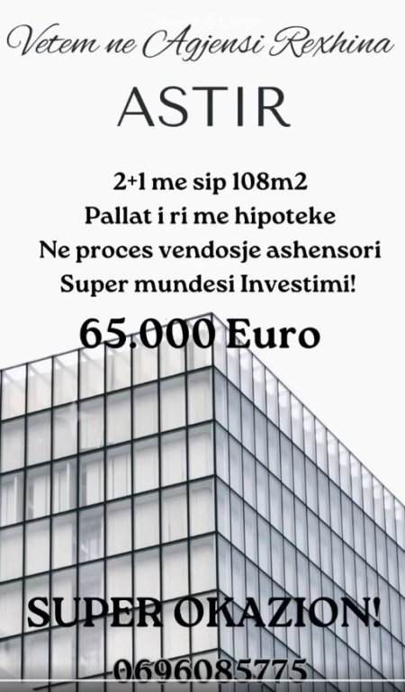 Tirane, shitet apartament 2+1, , 108 m² 65,000 € (Astir)