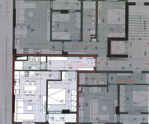 Tirane, shitet apartament 1+1+Ballkon Kati 10, 66 m² 93,000 € (Rruga &quot;5 Maji&quot;)