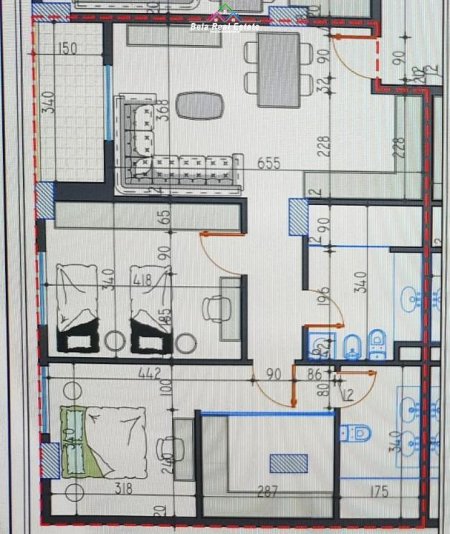 Tirane, shes apartament 2+1 Kati 3, 107 m² 101,500 € (paskuqan)