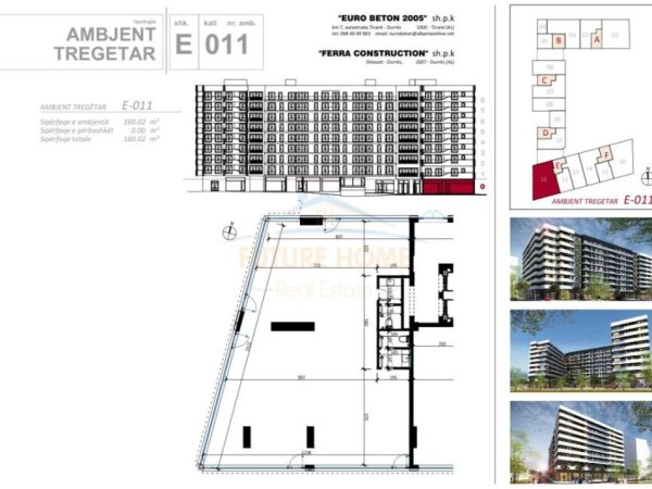 Tirane, shitet ambjent biznesi Kati 0, 160 m² 720,000 € (don bosko)