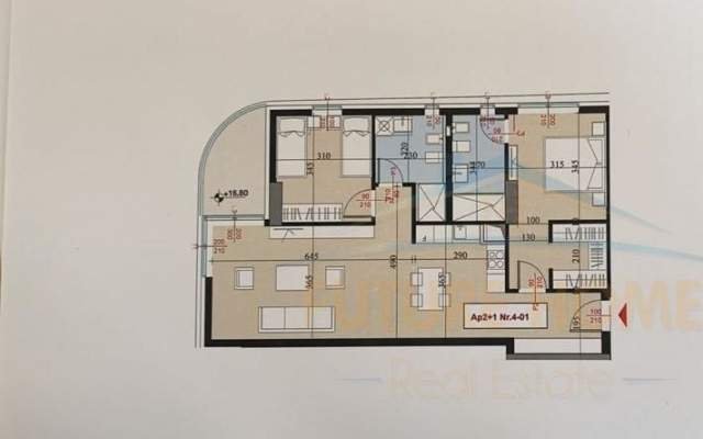 Shitet, Apartament 2+1, Liqeni Artificial, Tiranë. 369,000 € ID: OPP+27312