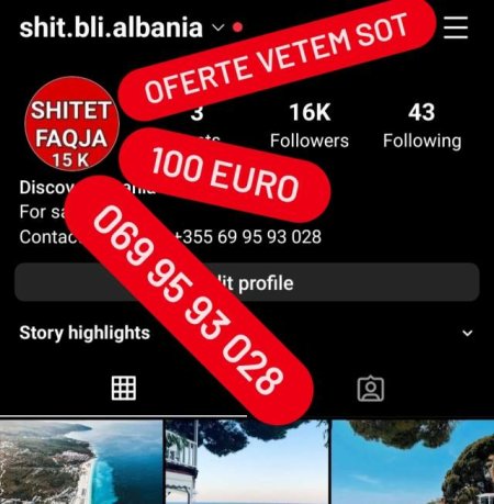 Vlore, ofrohet vend pune Shitet faqe instagrami