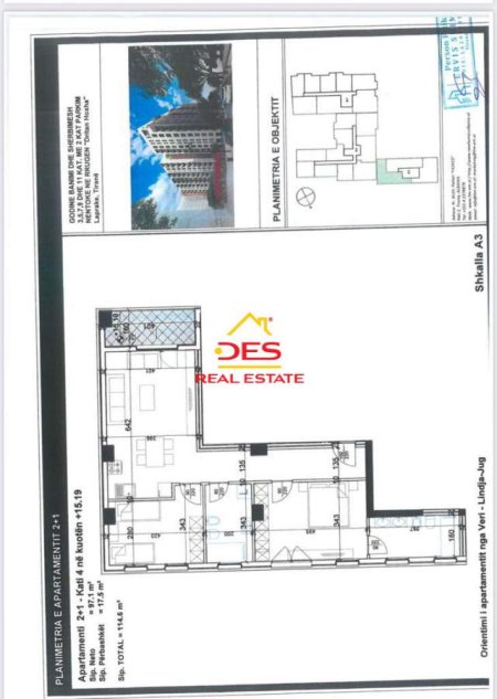 Tirane, shitet apartament 2+1+BLK 115 m² 126.000 Euro