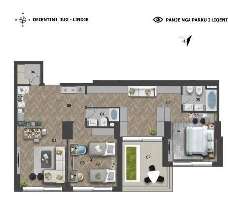 Tirane, shes apartament 2+1+BLK Kati 21, 166 m² 557.000 Euro (Downtown One)