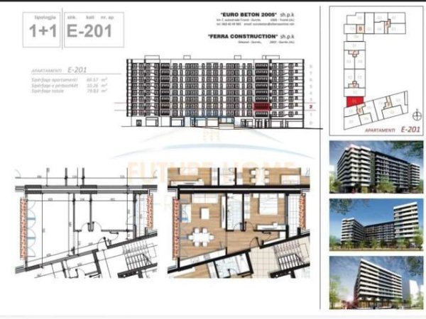 Tirane, shitet apartament 1+1+BLK Kati 2, 80 m² 117000 Euro (DON BOSKO)