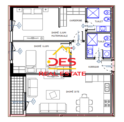 Tirane, shitet apartament 2+1+BLK Kati 5, 103 m² 1.100 Euro (5 maji)