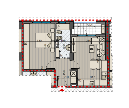 Tirane, shitet apartament 1+1 Kati 8, 69 m² 96.600 Euro (Bulevardi i Ri)