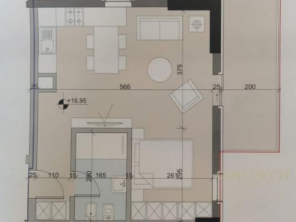 Tirane, shitet apartament 1+1+A+BLK Kati 5, 62 m² 46.000 Euro (Univers City, Qendra Tregtare QTU)
