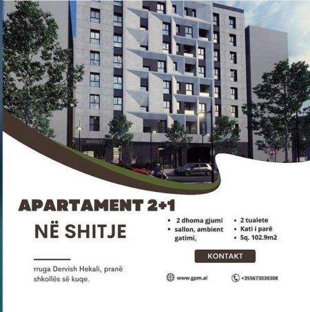 Tirane, shitet apartament Kati 1, 103 m² 164.800 Euro (Shkolla e Kuqe)