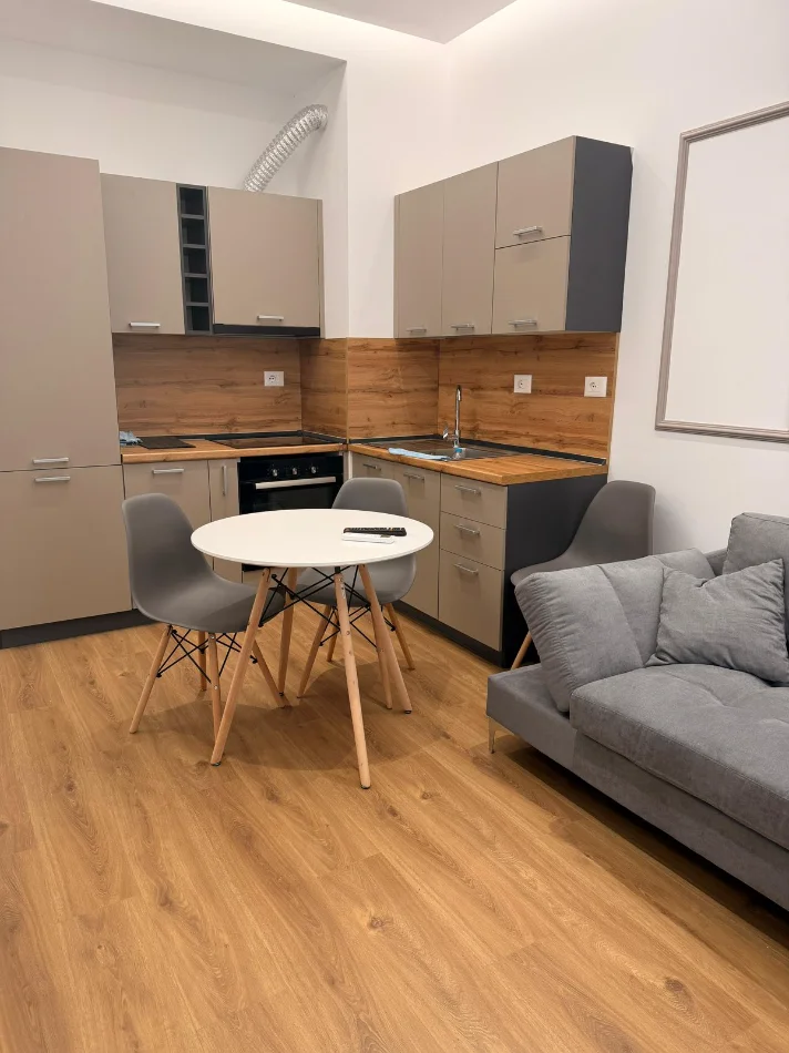 Tirane, jepet me qera apartament 1+1+Ballkon Kati 7, 60 m² 450 € (Pasho Hysa,Kompleksi Mangalem21)