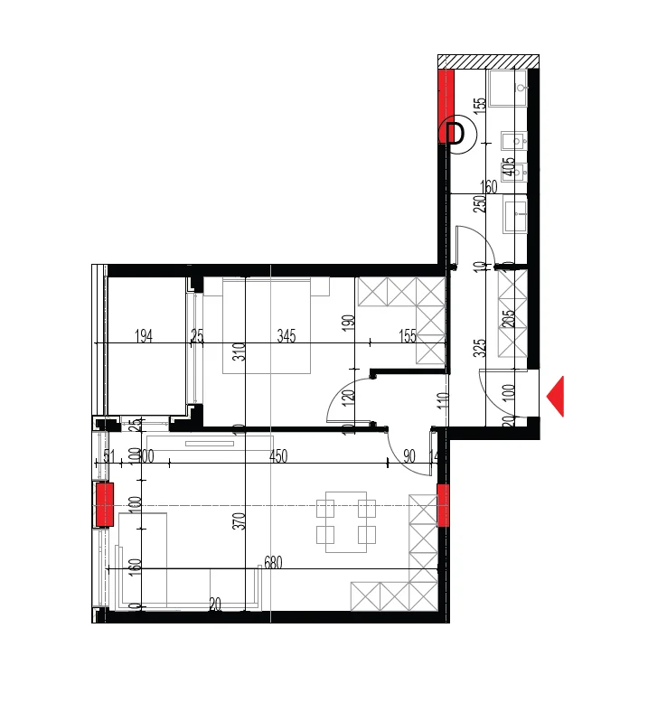Tirane, shitet apartament 1+1+Ballkon Kati 3, 76 m² 72.500 € 