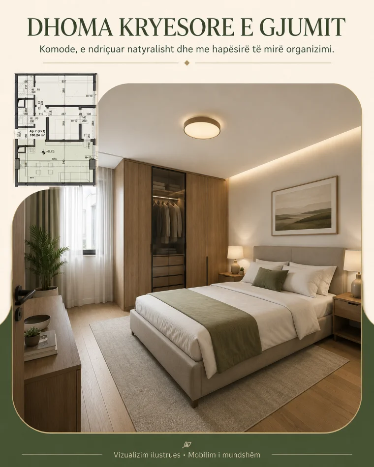 Tirane, shes apartament 2+1+Ballkon Kati 2, 100 m² 150.360 € (Rruga Simon Gjoni)