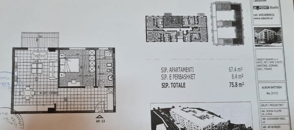 Tirane, shitet apartament 1+1 Kati 3, 76 m² 75.800 € (Rruga Ramazan Gaxheri)