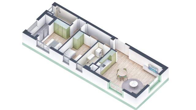 Tirane, shes apartament 2+1+BLK Kati 2, 98 m² 99.000 Euro (Rruga Pasho Hysa)