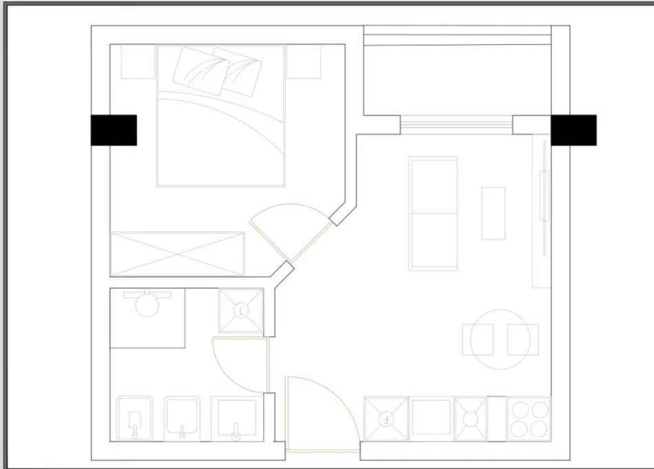 Golem, shitet apartament 1+1 Kati 2, 40 m² 44.000 € (Golem)