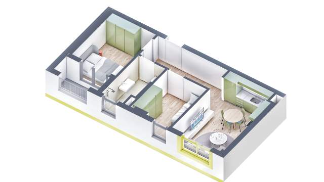 Tirane, shes apartament 2+1+BLK Kati 6, 72 m² 72.000 Euro (Pasho Hysa)