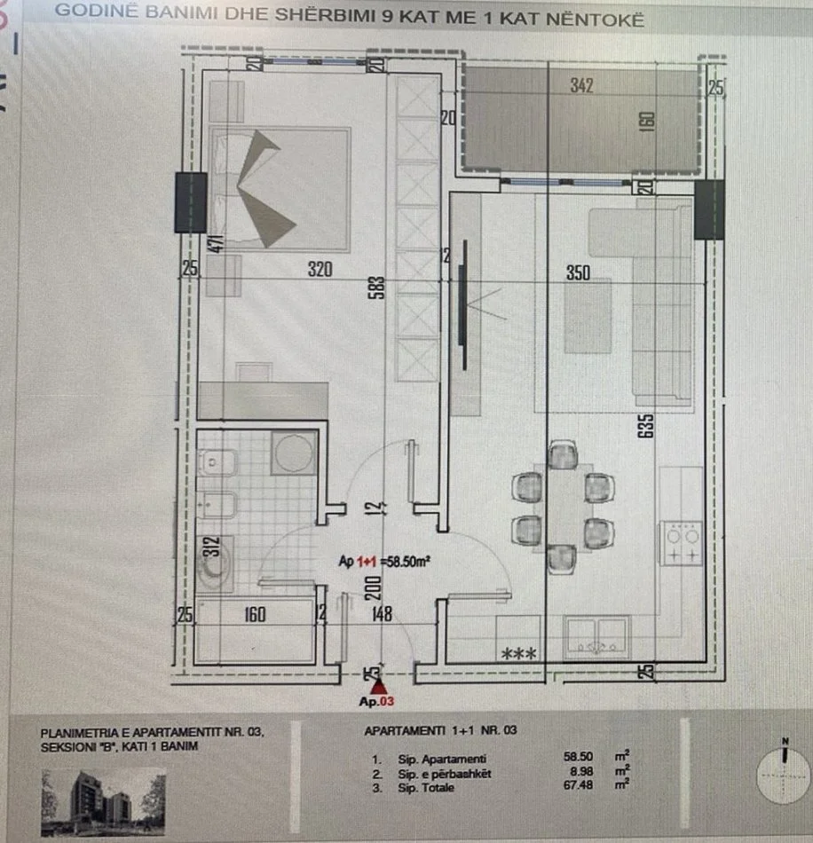 Shiten apartamente 2+1 dhe 1+1 ne Faze ndertimore te Unaza e Re e Paskuqanit