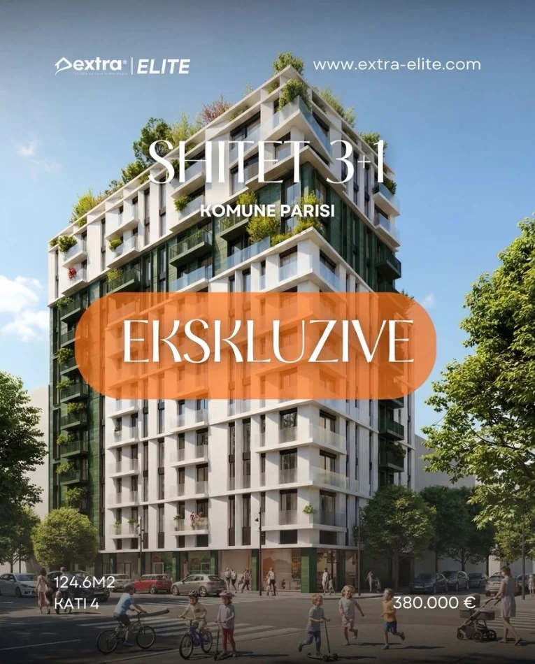 Tirane, shitet apartament 3+1+Ballkon Kati 4, 125 m² 380.000 € 
