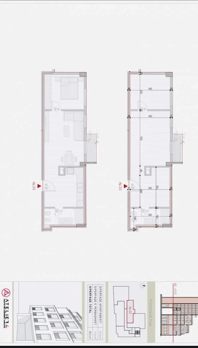 Tirane, shitet apartament Kati 2, 99 m² 1.800 Euro/m2 (Shkolla e kuqe)